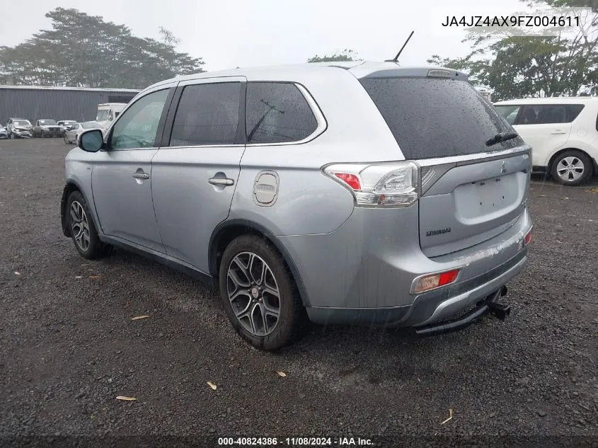 2015 Mitsubishi Outlander Gt VIN: JA4JZ4AX9FZ004611 Lot: 40824386