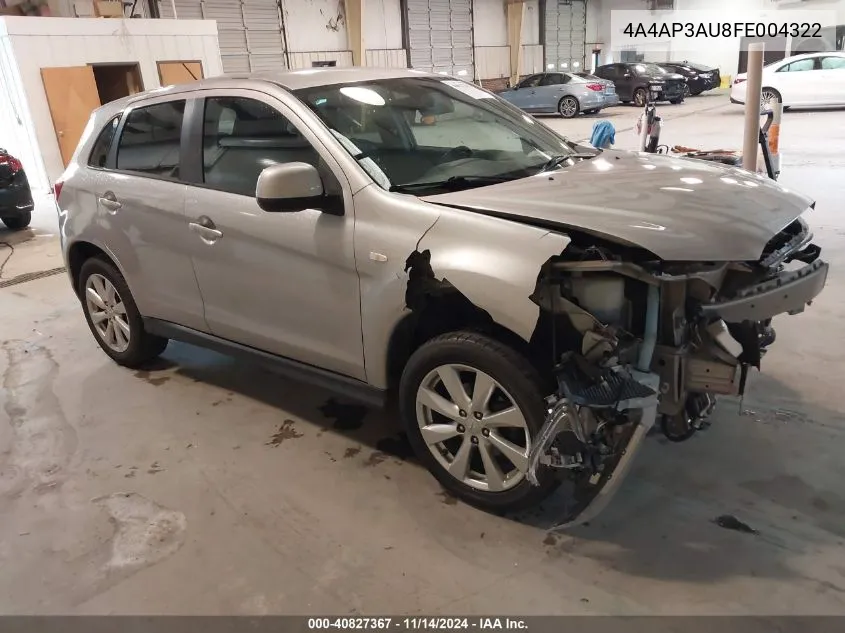 4A4AP3AU8FE004322 2015 Mitsubishi Outlander Sport Es