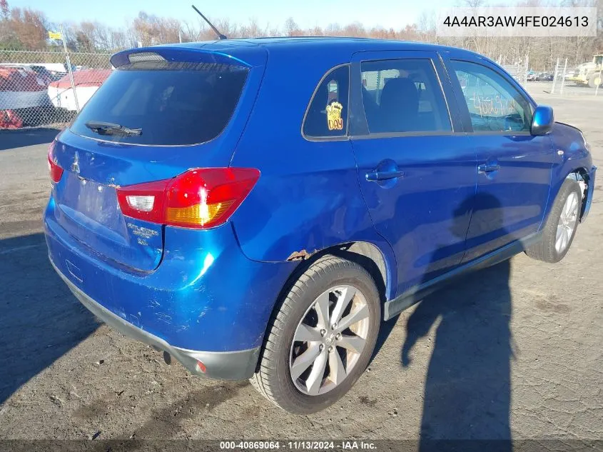 2015 Mitsubishi Outlander Sport Es VIN: 4A4AR3AW4FE024613 Lot: 40869064