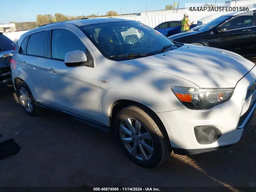 2015 Mitsubishi Outlander Sport Es VIN: 4A4AP3AU5FE001586 Lot: 40874085