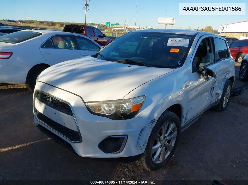 2015 Mitsubishi Outlander Sport Es VIN: 4A4AP3AU5FE001586 Lot: 40874085