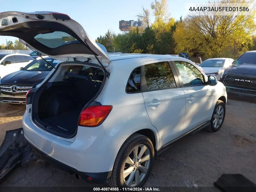 2015 Mitsubishi Outlander Sport Es VIN: 4A4AP3AU5FE001586 Lot: 40874085