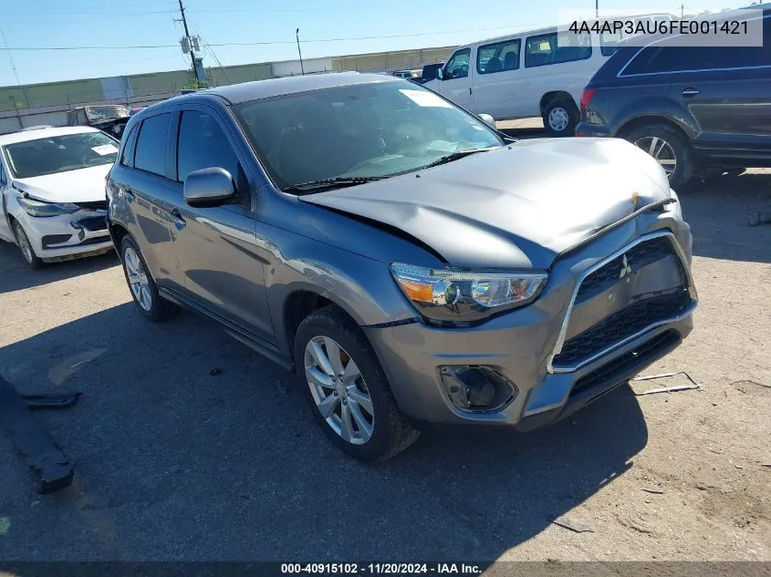 2015 Mitsubishi Outlander Sport Es VIN: 4A4AP3AU6FE001421 Lot: 40915102