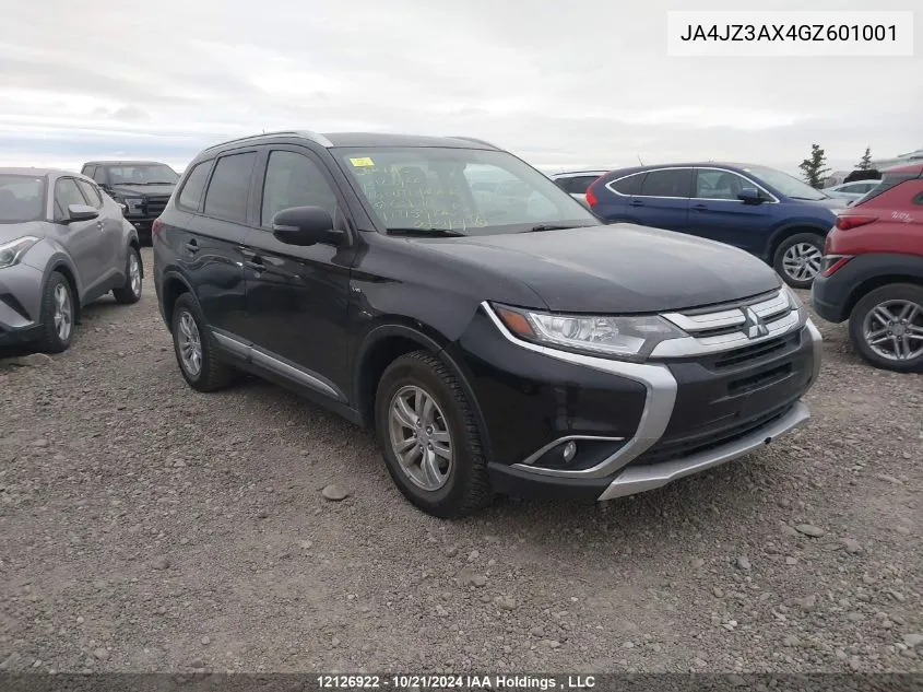 2016 Mitsubishi Outlander VIN: JA4JZ3AX4GZ601001 Lot: 12126922