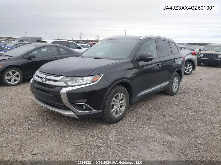 2016 Mitsubishi Outlander VIN: JA4JZ3AX4GZ601001 Lot: 12126922