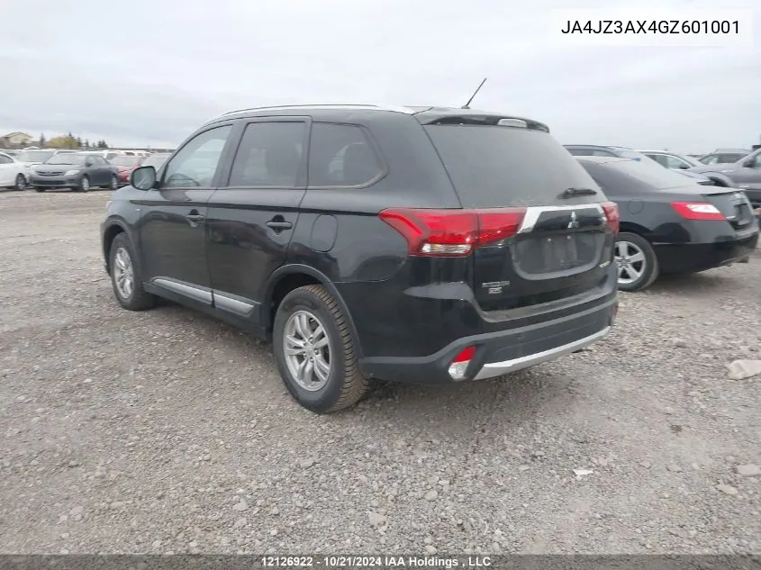 2016 Mitsubishi Outlander VIN: JA4JZ3AX4GZ601001 Lot: 12126922