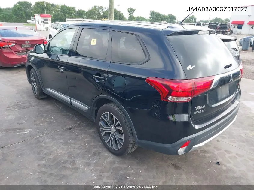 JA4AD3A30GZ017027 2016 Mitsubishi Outlander Se