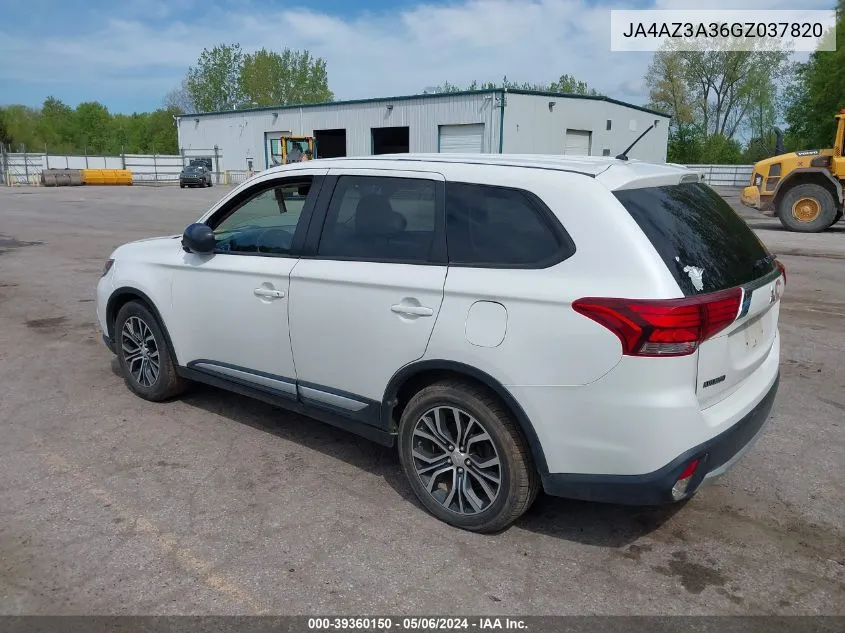 JA4AZ3A36GZ037820 2016 Mitsubishi Outlander Es