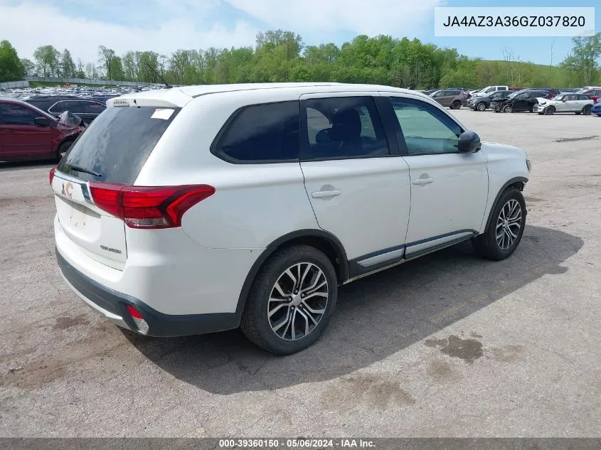 2016 Mitsubishi Outlander Es VIN: JA4AZ3A36GZ037820 Lot: 39360150