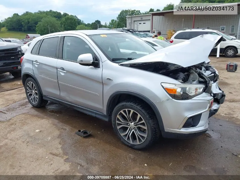 2016 Mitsubishi Outlander Sport 2.0 Es VIN: JA4AR3AU5GZ034173 Lot: 39705887