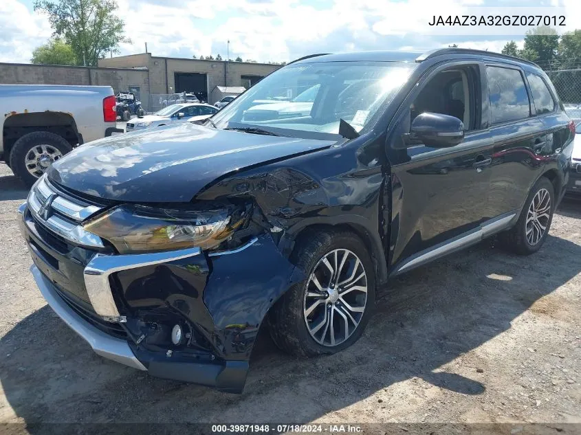 JA4AZ3A32GZ027012 2016 Mitsubishi Outlander Sel