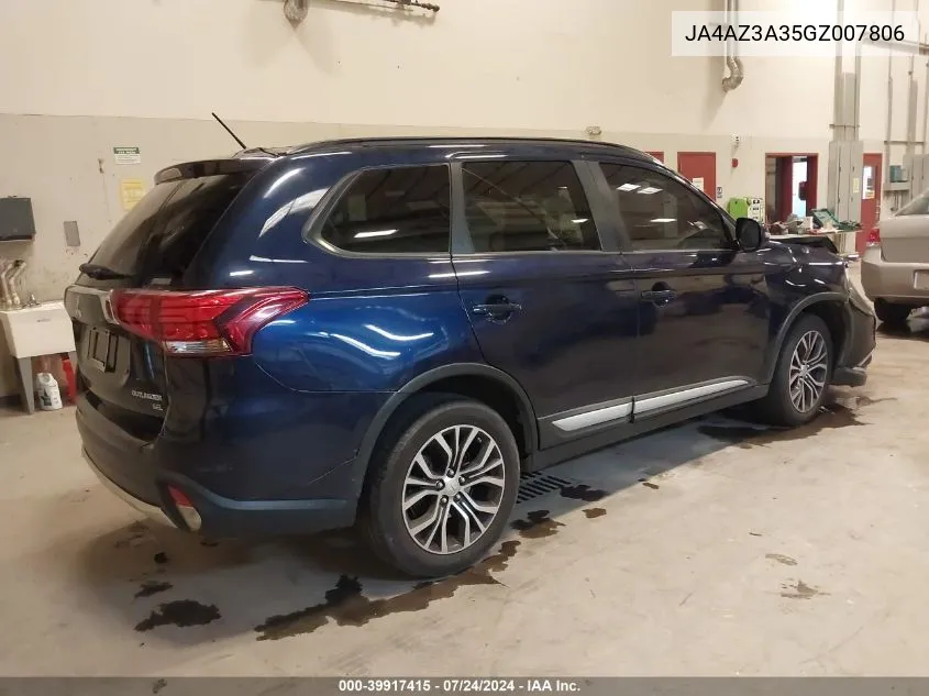 JA4AZ3A35GZ007806 2016 Mitsubishi Outlander Es/Se/Sel