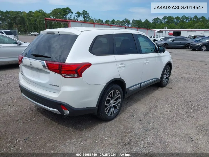 JA4AD2A30GZ019547 2016 Mitsubishi Outlander Es