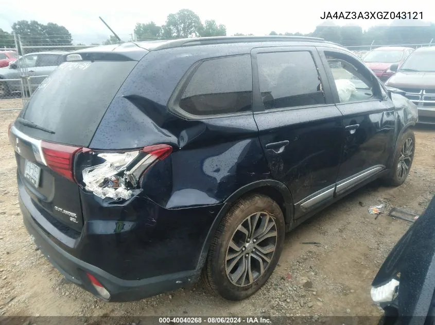 JA4AZ3A3XGZ043121 2016 Mitsubishi Outlander Se