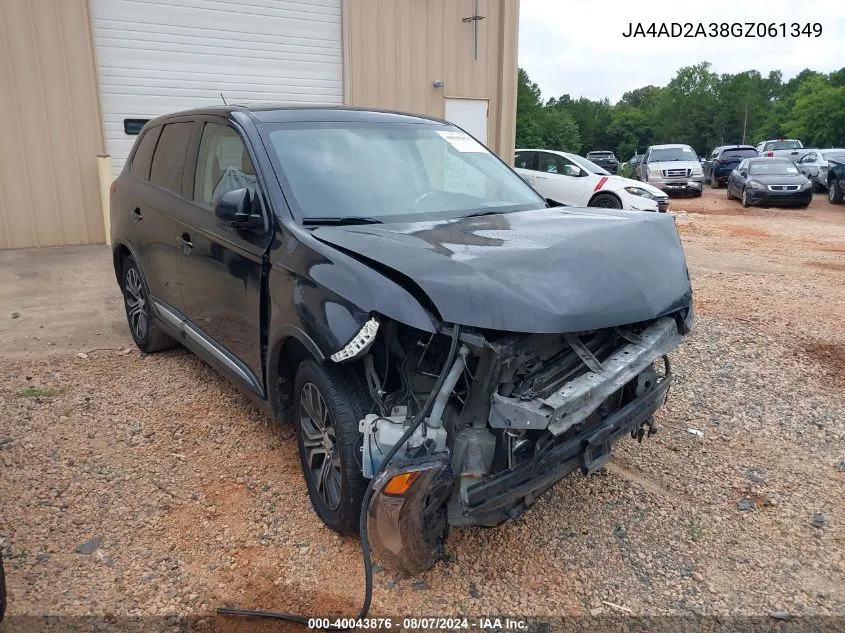 2016 Mitsubishi Outlander Es VIN: JA4AD2A38GZ061349 Lot: 40043876