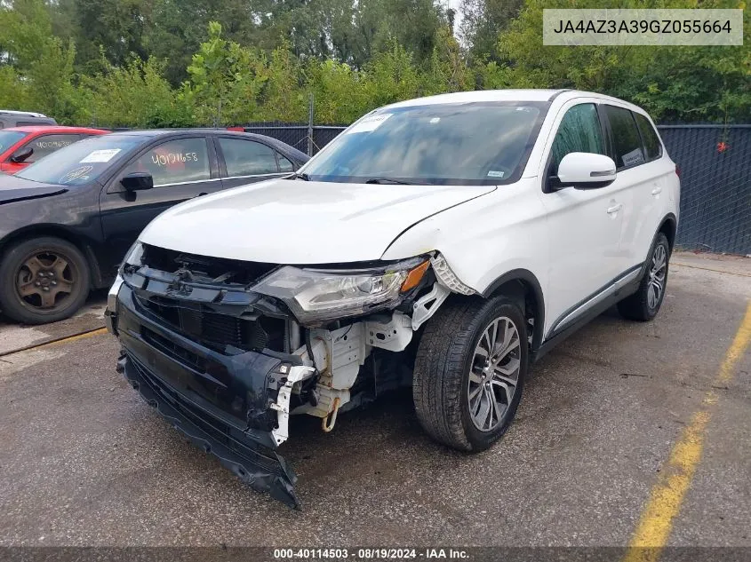 2016 Mitsubishi Outlander Se VIN: JA4AZ3A39GZ055664 Lot: 40114503