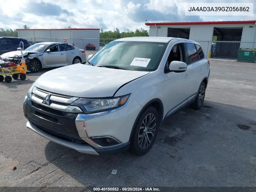 2016 Mitsubishi Outlander Se VIN: JA4AD3A39GZ056862 Lot: 40150552