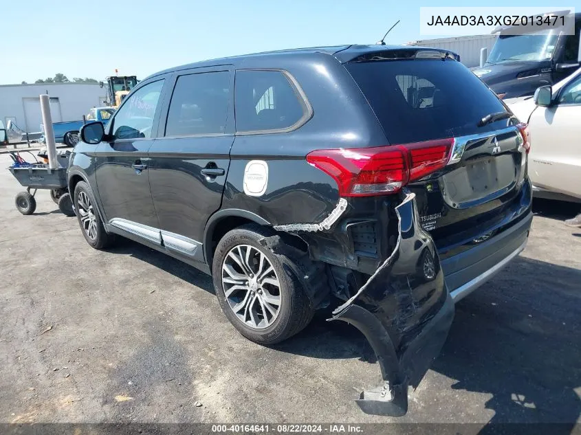 2016 Mitsubishi Outlander Se VIN: JA4AD3A3XGZ013471 Lot: 40164641