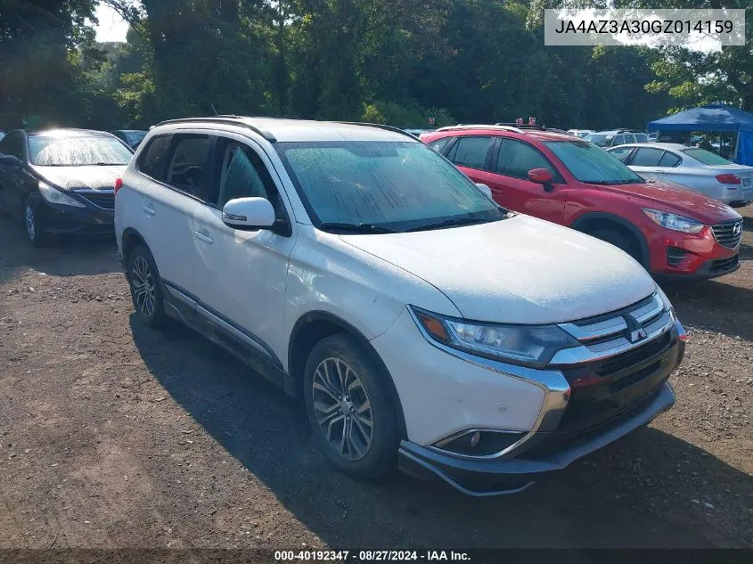 2016 Mitsubishi Outlander Sel VIN: JA4AZ3A30GZ014159 Lot: 40192347