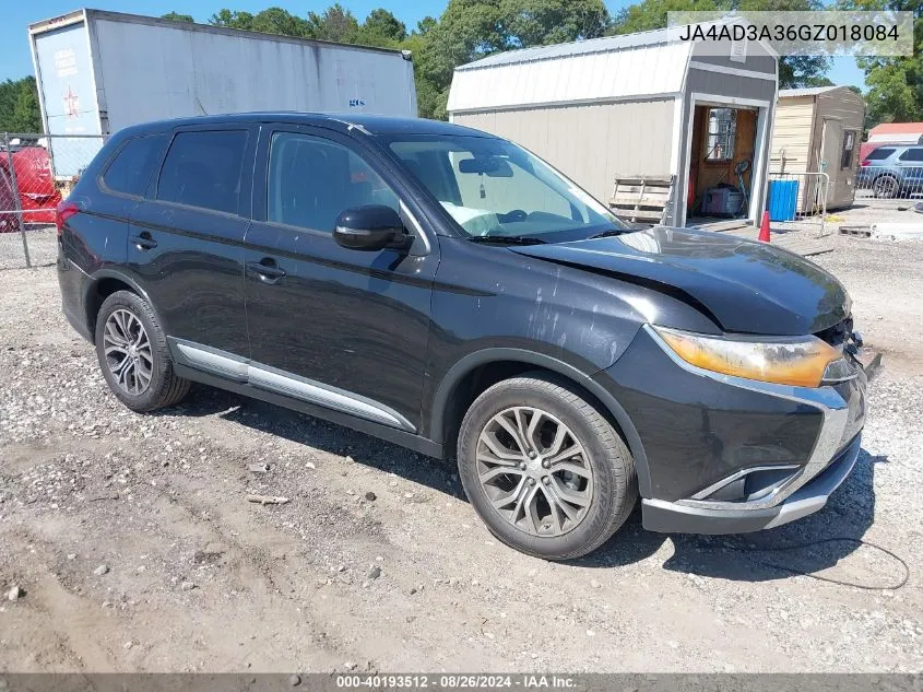 2016 Mitsubishi Outlander Se VIN: JA4AD3A36GZ018084 Lot: 40193512