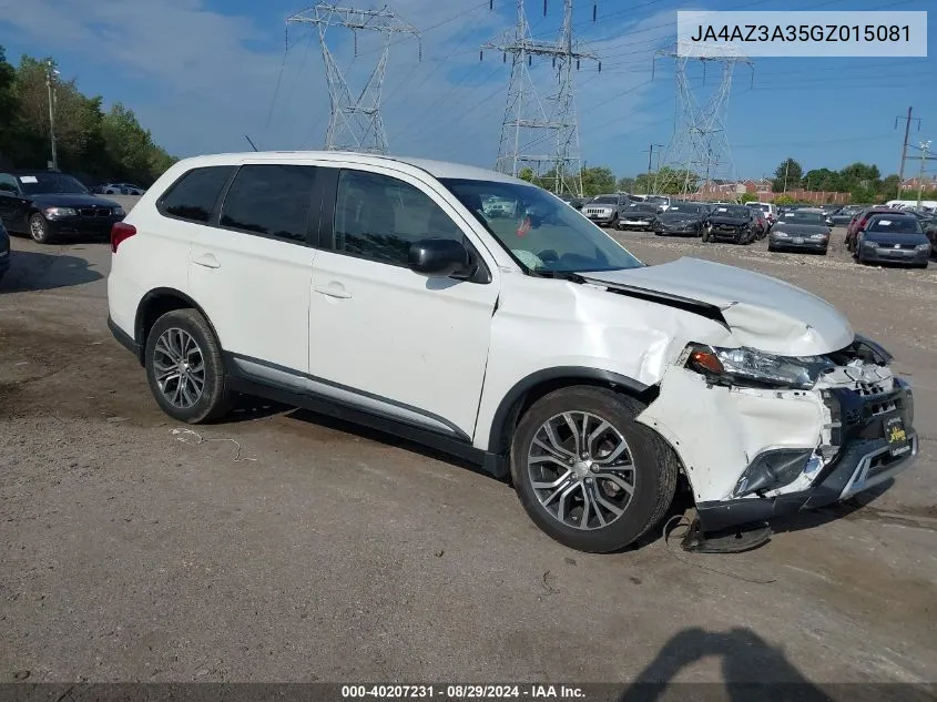 2016 Mitsubishi Outlander Es VIN: JA4AZ3A35GZ015081 Lot: 40207231