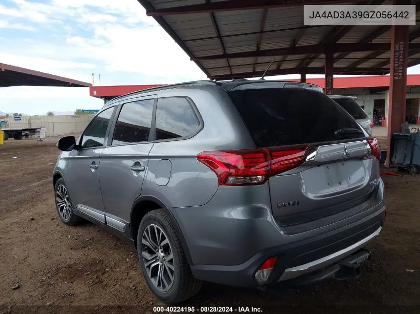 2016 Mitsubishi Outlander Sel VIN: JA4AD3A39GZ056442 Lot: 40224195