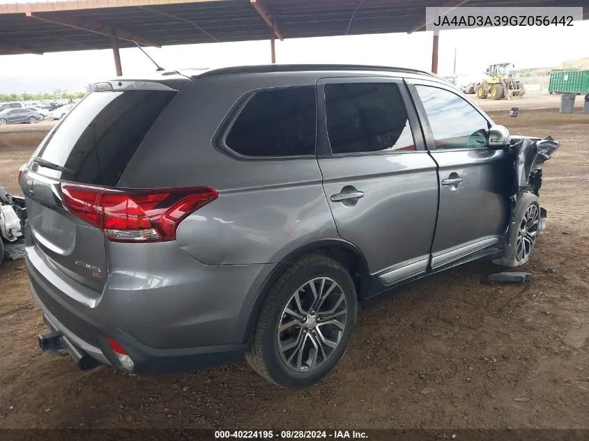 2016 Mitsubishi Outlander Sel VIN: JA4AD3A39GZ056442 Lot: 40224195