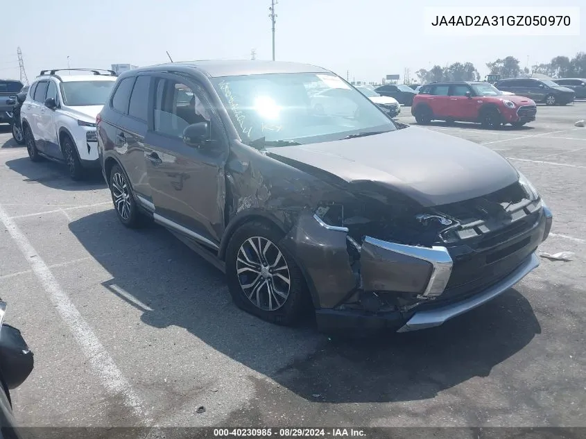 2016 Mitsubishi Outlander Es VIN: JA4AD2A31GZ050970 Lot: 40230985