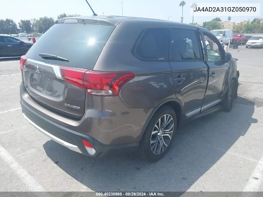 2016 Mitsubishi Outlander Es VIN: JA4AD2A31GZ050970 Lot: 40230985