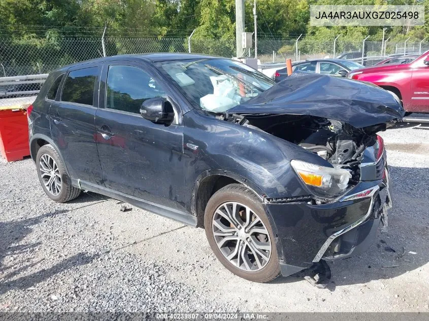 JA4AR3AUXGZ025498 2016 Mitsubishi Outlander Sport Es/Se