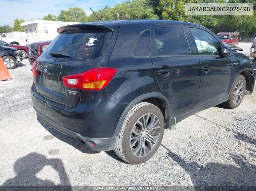 2016 Mitsubishi Outlander Sport Es/Se VIN: JA4AR3AUXGZ025498 Lot: 40239807