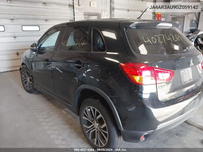 2016 Mitsubishi Outlander Sport Es/Se VIN: JA4AR3AU9GZ059142 Lot: 40274264