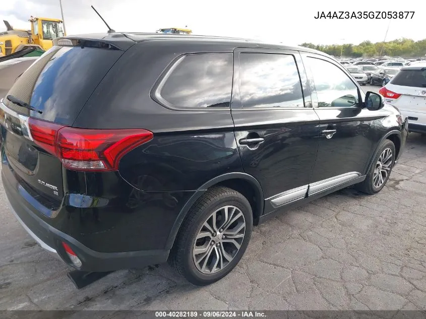 2016 Mitsubishi Outlander Es/Se/Sel VIN: JA4AZ3A35GZ053877 Lot: 40282189