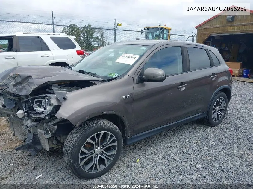 2016 Mitsubishi Outlander Sport 2.0 Es VIN: JA4AR3AU4GZ056259 Lot: 40346550