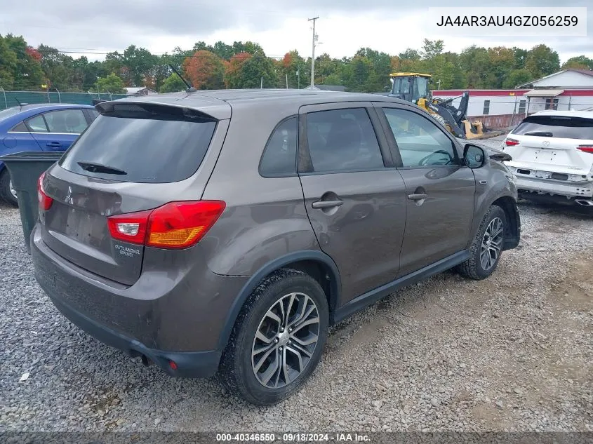 2016 Mitsubishi Outlander Sport 2.0 Es VIN: JA4AR3AU4GZ056259 Lot: 40346550