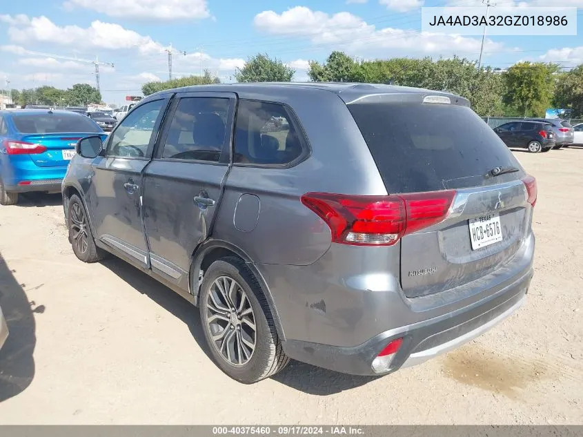 JA4AD3A32GZ018986 2016 Mitsubishi Outlander Se