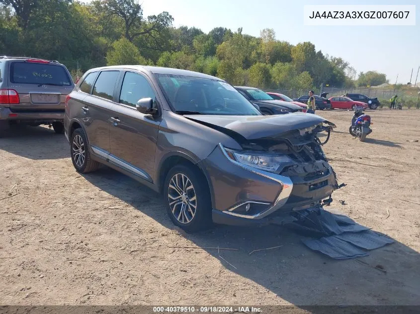 2016 Mitsubishi Outlander Se/Sel VIN: JA4AZ3A3XGZ007607 Lot: 40379510