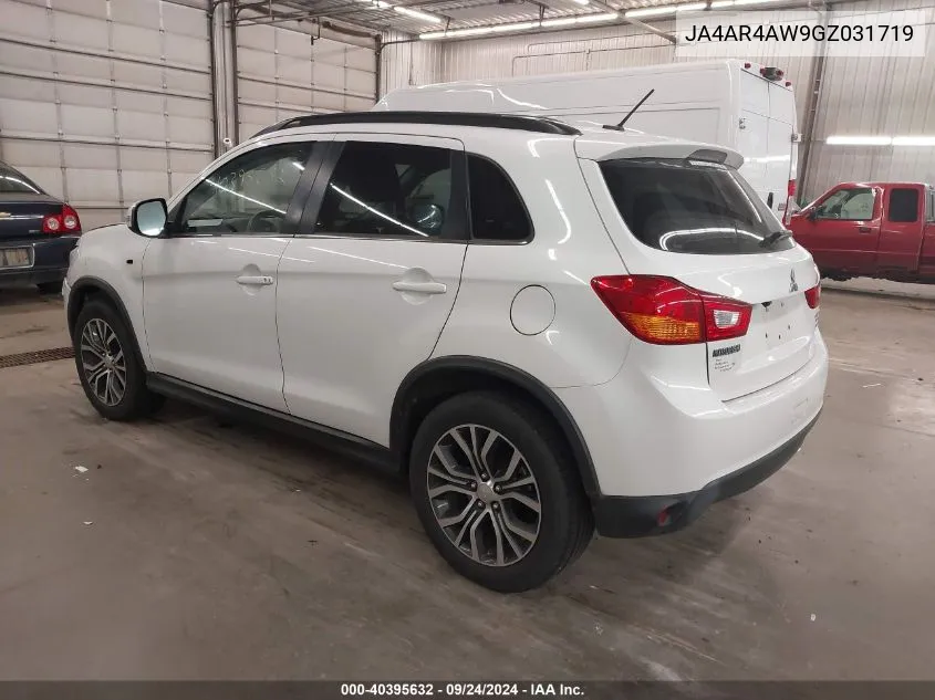 JA4AR4AW9GZ031719 2016 Mitsubishi Outlander Sport Sel/Gt