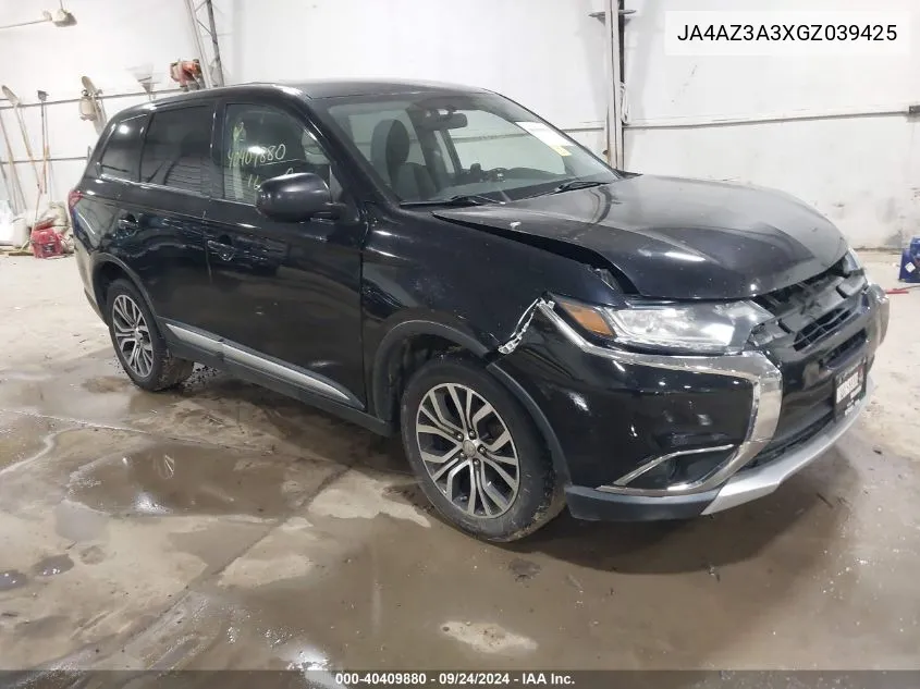 2016 Mitsubishi Outlander Se/Sel VIN: JA4AZ3A3XGZ039425 Lot: 40409880