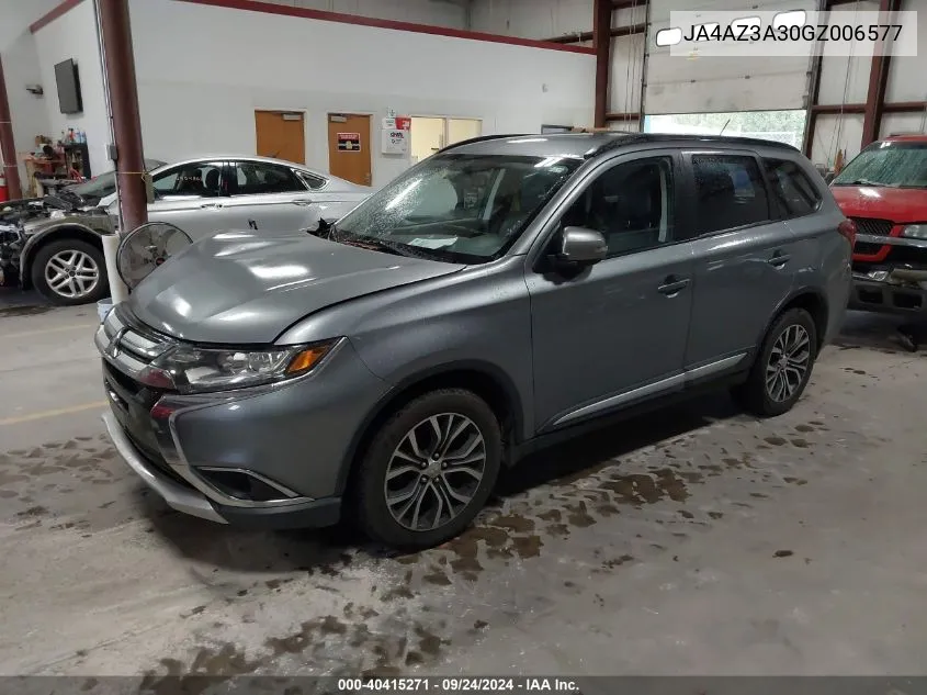 2016 Mitsubishi Outlander Sel VIN: JA4AZ3A30GZ006577 Lot: 40415271