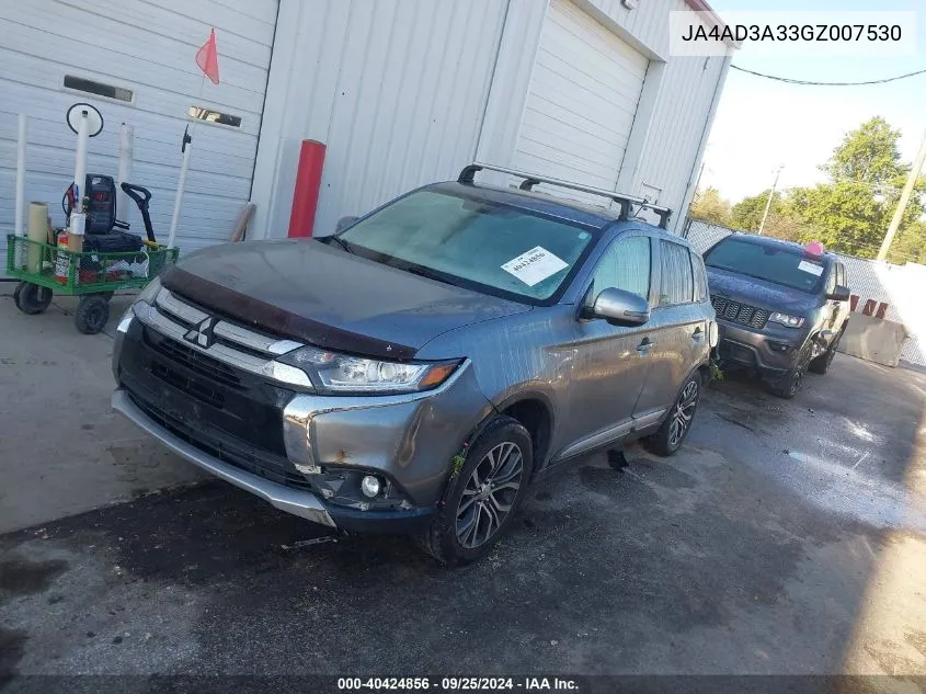 JA4AD3A33GZ007530 2016 Mitsubishi Outlander Se