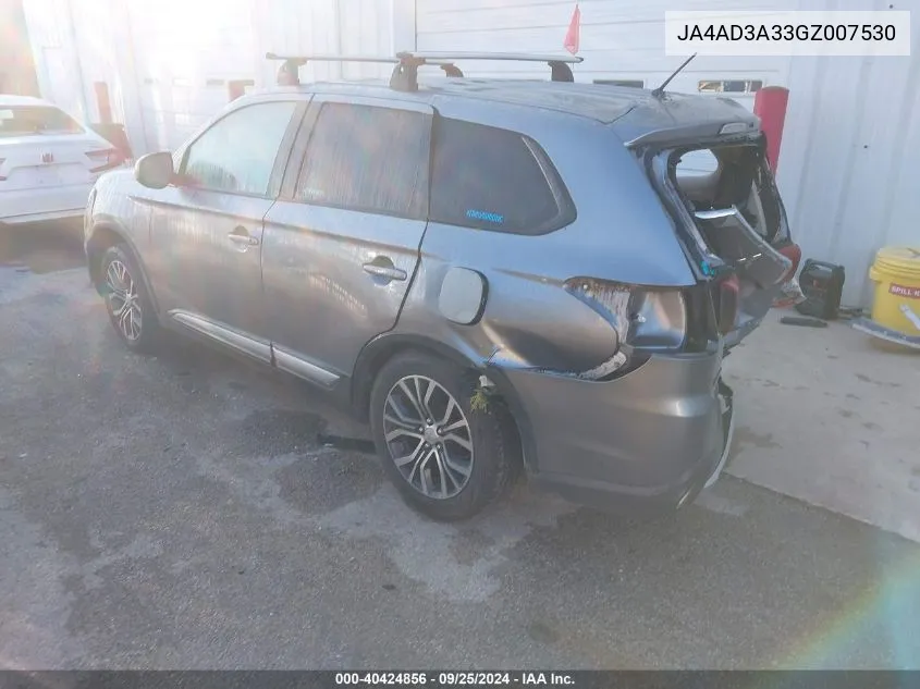 JA4AD3A33GZ007530 2016 Mitsubishi Outlander Se