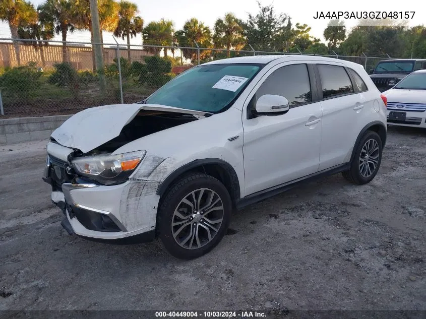 2016 Mitsubishi Outlander Sport 2.0 Es VIN: JA4AP3AU3GZ048157 Lot: 40449004