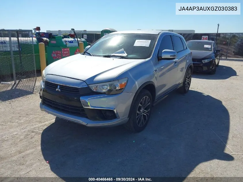 JA4AP3AUXGZ030383 2016 Mitsubishi Outlander Sport Es/Se