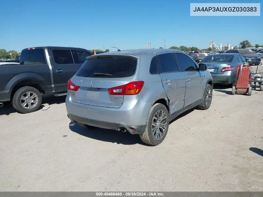 2016 Mitsubishi Outlander Sport Es/Se VIN: JA4AP3AUXGZ030383 Lot: 40466465