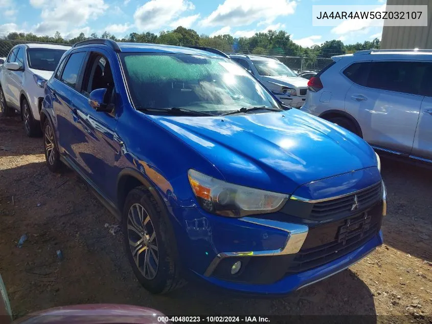 JA4AR4AW5GZ032107 2016 Mitsubishi Outlander Sport 2.4 Sel