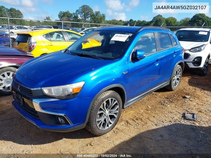 2016 Mitsubishi Outlander Sport 2.4 Sel VIN: JA4AR4AW5GZ032107 Lot: 40480223