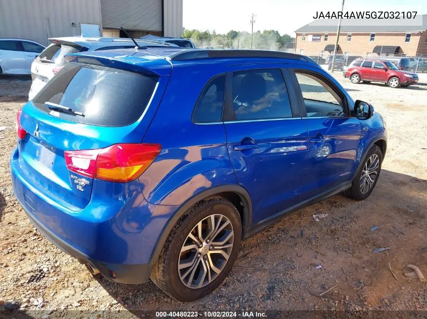 JA4AR4AW5GZ032107 2016 Mitsubishi Outlander Sport 2.4 Sel