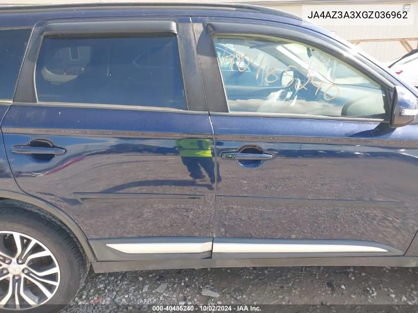 JA4AZ3A3XGZ036962 2016 Mitsubishi Outlander Sel