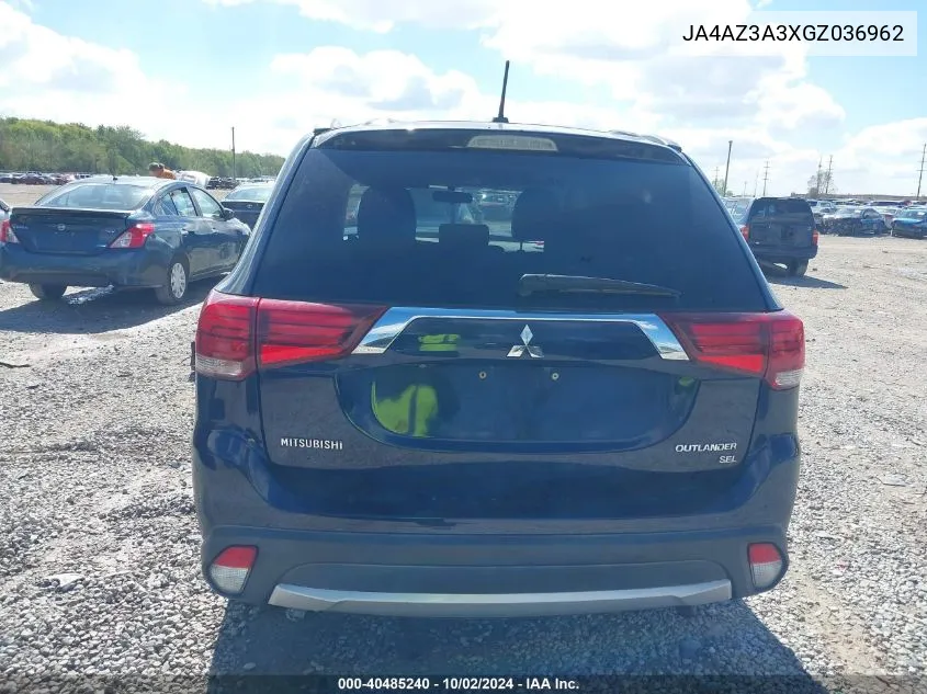 JA4AZ3A3XGZ036962 2016 Mitsubishi Outlander Sel